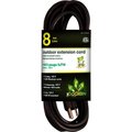 Gogreen GoGreen Power 16/3 SJTW 8ft Heavy Duty Extension Cord, GG-13708BK - Black GG-13708BK